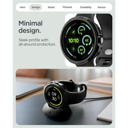 Spigen Liquid Air, matte black - Google Pixel Watch 4 41mm