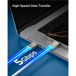 Spigen Essential USB C to USB C 100W Cable, white EB10010CC