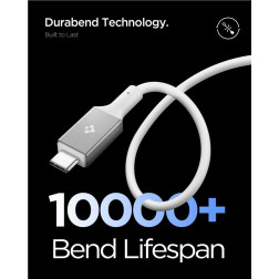 Spigen Essential USB C to USB C 100W Cable, white EB10010CC