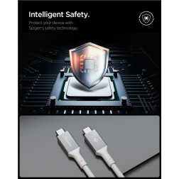 Spigen Essential USB C to USB C 100W Cable, white EB10010CC