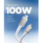 Spigen Essential USB C to USB C 100W Cable, white EB10020CC
