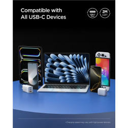 Spigen Essential USB C to USB C 100W Cable, white EB10020CC