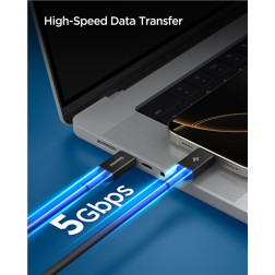 Spigen Essential USB C to USB C 100W Cable, black EB10010CC