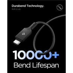 Spigen Essential USB C to USB C 100W Cable, black EB10010CC