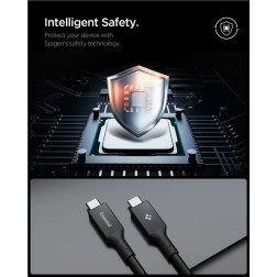 Spigen Essential USB C to USB C 100W Cable, black EB10010CC
