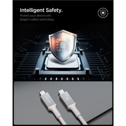 Spigen Essential USB C to USB C 240W Cable, white EB24012CC
