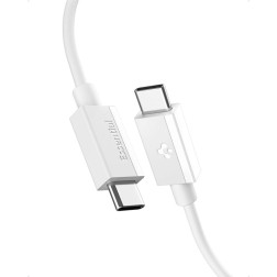 Spigen Essential USB C to USB C 60W Cable, white EB6010CC