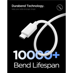 Spigen Essential USB C to USB C 60W Cable, white EB6010CC