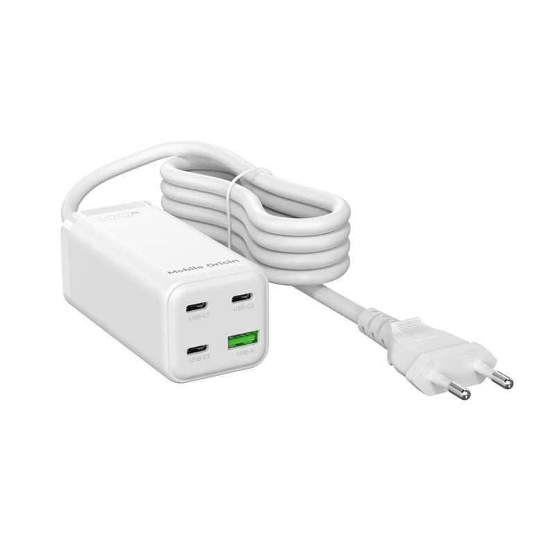 Mobile Origin GaN 100W Compact MultiHub Charger PW18 with 3x USB-C + USB-A