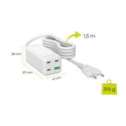 Mobile Origin GaN 100W Compact MultiHub Charger PW18 with 3x USB-C + USB-A