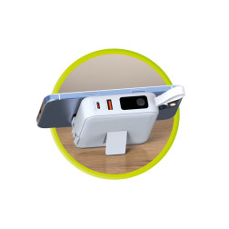 Mobile Origin Powerbank & Travel Charger, Lightning/USB-C Cable, MagSafe/AW/iPhone Compatible, white