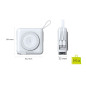 Mobile Origin Powerbank & Travel Charger, Lightning/USB-C Cable, MagSafe/AW/iPhone Compatible, white
