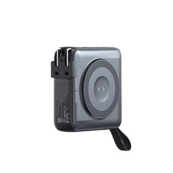 Mobile Origin Powerbank & Travel Charger, Lightning/USB-C Cable, MagSafe AW/iPhone Compatible, black