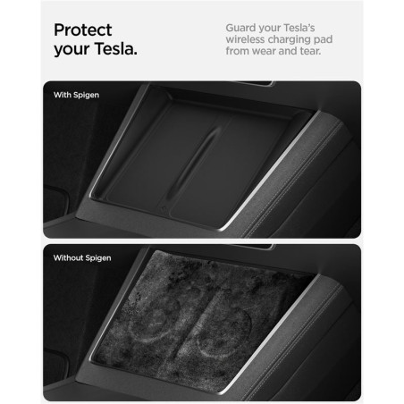 Spigen Tesla Wireless Charging Pad Cover, black - Tesla model Y 2025
