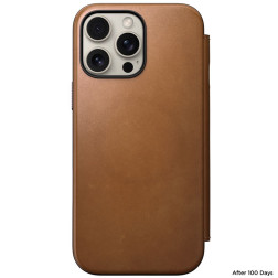 Nomad Leather Folio, english Tan-C - iPhone 16 Pro Max