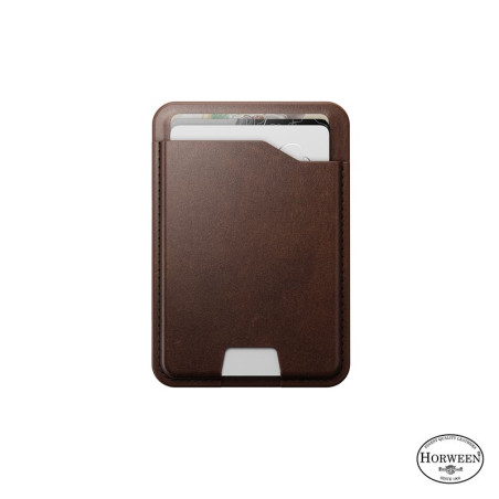 Nomad Leather Mag Wallet with Find My Tracking, brown