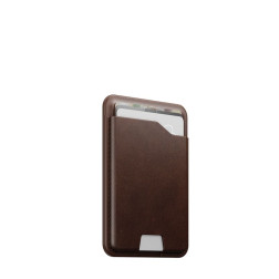 Nomad Leather Mag Wallet with Find My Tracking, brown