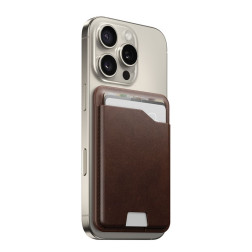 Nomad Leather Mag Wallet with Find My Tracking, brown