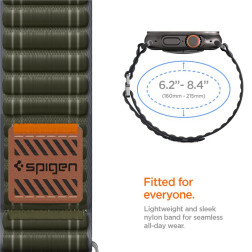 Spigen Fabric Band (hook-and-loop), green - Apple Watch 49mm/46mm/45mm/44mm