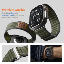 Spigen Fabric Band (hook-and-loop), green - Apple Watch 49mm/46mm/45mm/44mm