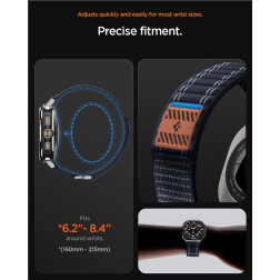 Spigen Fabric Band (hook-and-loop), navy - Samsung Galaxy Watch Ultra 47mm