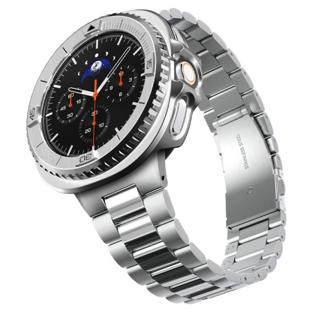 Spigen Bezel Tune Pro (Pilot), silver - Samsung Galaxy Watch 8 Classic 46mm