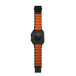 Nomad Stratos Band, black titanium, ultra orange FKM - AW 45/46/49mm