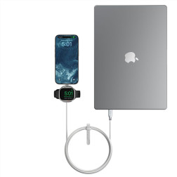 Universalinen latauskaapeli Nomad Universal Cable for Apple Watch, 1,5m, white