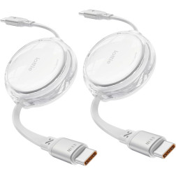iOttie 100W Retractable USB-C Cable 2 Pack, white