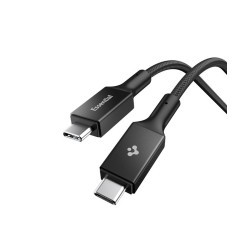 Spigen Essential USB C to USB C 100W Fabric Cable, black EB10015CC