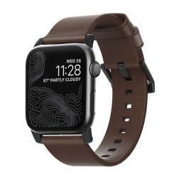 Nomad Leat. Strap Brown,black - Apple Watch 49mm/46mm/45mm/44mm/42mm