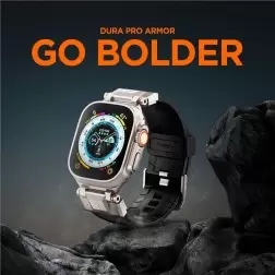 Spigen DuraPro Armor, juoda - AW Ultra 2/1 49mm / 9/8/7 45mm / SE/6/5/4 44mm / 3/2/1 42mm