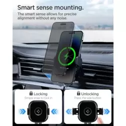 Spigen OneTap Universal Wireless Car Charger for Airvent, black