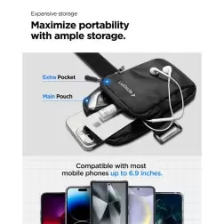 Spigen Dynamic Shield käepael A702, must