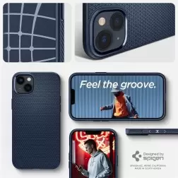 Spigen Liquid Air, tamsiai mėlynas - iPhone 14 Plus