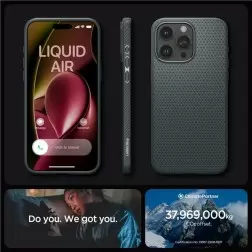 Spigen Liquid Air, geltonai žalias - iPhone 15 Pro