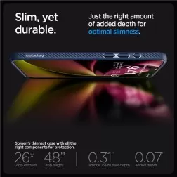 Spigen Liquid Air, mėlyna - iPhone 15 Pro Max