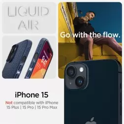 Spigen Skystas oras, tamsiai mėlyna - iPhone 15