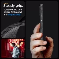 Spigen Liquid Air, matte black - iPhone 15 Pro Max