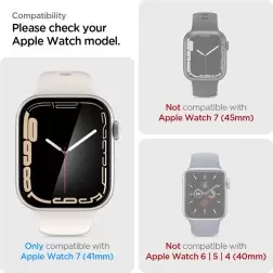 Ekrano apsauga Spigen ProFlex EZ Fit 2 Pack - Apple Watch 9/8/7 41mm