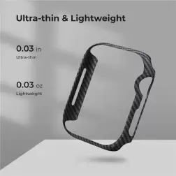 Pitaka Air case, black/grey - Apple Watch 9/8/7 45 mm