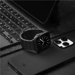 Pitaka Air case, black/grey - Apple Watch 9/8/7 45 mm